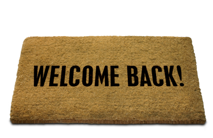Welcome Back! Doormat