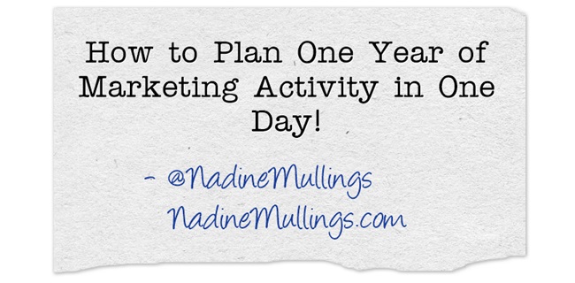 How to Plan One Year of Marketing Activity in One Day!